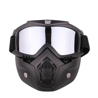 Windproof Goggles skiing Motorcycle Riding glasses+Breathable Face Mask