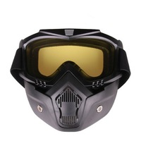Windproof Goggles skiing Motorcycle Riding glasses+Breathable Face Mask