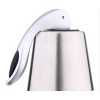 Wine Bottle Stopper Stainless Steel, Wine Bottle Plug with Silicone, Expanding Beverage Bottle Stopper, Reusable Wine Saver