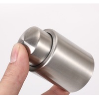 Wine Stoppers - 1pc Stainless Steel Wine Bottle Stopper Vacuum Sealer Bar Cocktail Cover