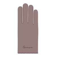 Winter Warm Windproof Self-heating Embroidery Thin Touch Screen Gloves Women Outdoor Motorcycle Riding Touch-screen Glove COFFEE COLOR