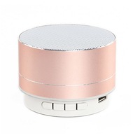 Wireless Bluetooth Speaker Metal Mini Portable Sound with Mic TF card FM radio AUX MP3 Music Play Loudspeaker Rose gold