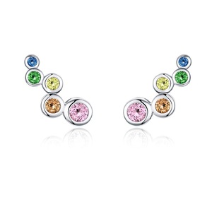 Woman Fashion Earrings Geometric Element Silver plating Jewelry Engagement Party Gift