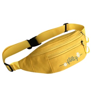 Women Canvas Flowers Bag Waist Bag Female Belt Brand Fashion Simple Casual Chest Bag Travel Crossbody Chest Bags