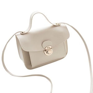 Women Casual Fashion Solid Color Single Shoulder Bag Sweet Style Mini Square Bag white