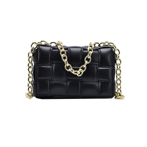Women Crossbody Bag Weave Flap Bags For Women Quality Leather Thick Chain Shoulder Messenger Bags Female Handbag And Purse