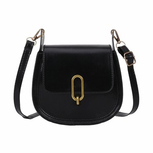 Women Fashion Color Splicing PU Leather Shoulder Bag Retro Saddle Crossbody Bags Fashion Exquisite Shopping Bag