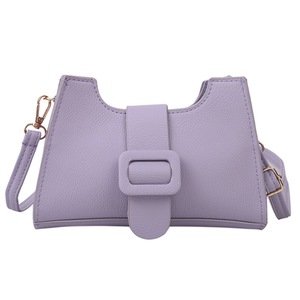 Women Fashion Pu Leather Messenger Bag Classic Texture Creative Design Chic Lady Belt Buckle Shoulder Crossbody Handbag