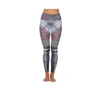 Women Fitness Yoga Sport Pants Printed Stretch Nine Points Leggings
