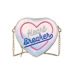 Women Handbags Design Letter Heart-Shape Handbag Shoulder Bag New Multi Colors Mini Messenger Bag(Silver)