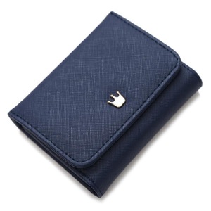 Women Lady Crown Short Mini Money Wallet Fold Bag Coin Purse Card Holder Wallets BLUE COLOR