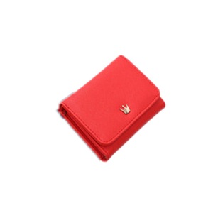 Women Lady Crown Short Mini Money Wallet Fold Bag Coin Purse Card Holder Wallets RED COLOR