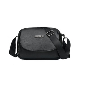Women Large Capacity Zipper Messenger Pouch Popular Simple Female Daily Bag Black Fashion Leather Shoulder Bag