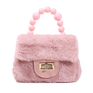 Women Mini Handbags Tote Fashion Faux Fur Crossbody Bags for Women Small Coin Pouch Girls Plush Clutch Purse Bag