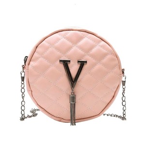Women Mini Round Bags PU Leather Chain Messenger Bag Circle Lady Top-handle Handbag Purses Clutches