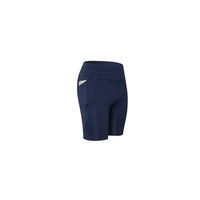 Women Performance Athletic Compression Shorts With Side Pocket - Navy