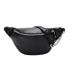 Women PU Leather Fashioon Waist Bag Fanny Pack Holiday Money Belt Wallet Bum Travel Bag Phone Pouch Black Waist Packs