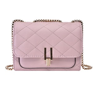 Women PU Small Square Shoulder Handbag Youth Ladies Simple Versatile Bag Fashion Lattice Pattern Messenger Bag