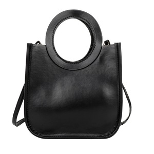 Women Retro Top-handle Handbags PU Leather Shoulder Bag Ladies Fashion Pure Color Designer Messenger Bag