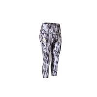 Women'S High Waist Printed Yoga Pants Tummy Control Workout Leggings - Fog Cloud Black