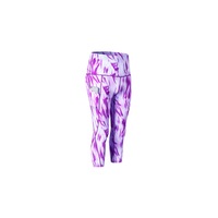 Women'S High Waist Printed Yoga Pants Tummy Control Workout Leggings - Fog Cloud Purple