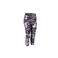 Women'S High Waist Printed Yoga Pants Tummy Control Workout Leggings - Ink Black