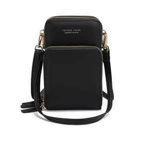 Women's PU Leather Touch Screen Crossbody Bag Cell Phone Mini Purse Shoulder Bags Waterproof Smartphone Wallet