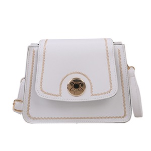 Women Shoulder Bags 2021 Contrast Color Pu Leather Crossbody Small Square Flap Bags Female Travel Bag Lock Purses