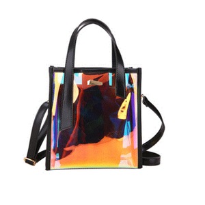 Women Shoulder Bags Hologram Transparent Handbags Messenger Purse Tote Transparent Handbag Sundries Backpack