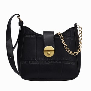 Women Shoulder Chain Wristlets Fashion Ladies PU Leather Stone Crossbody Purse Youth Ladies Simple Versatile Bag