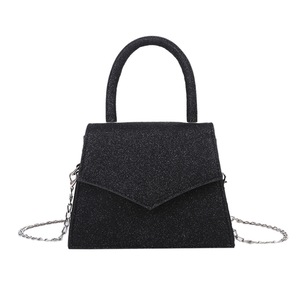 Women Shoulder Messenger Bags PU Top-handle Wallet Purse Glitter Ladies Chain Chain Elegant Crossbody Shoulder Bag