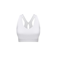 Women’s Racerback Sports Bra Padded Seamless Yoga Running Bra - WHITE