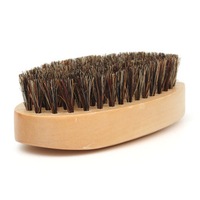 Wood Handle Boar Bristle Beard Taming Mustache Brush Smooth Style Hair Comb