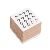 Wooden Stamps Wave Pattern Circles Grid Squares Decorative Rubber Wooden Stamps for Diy Craft Card And Scrapbooking
