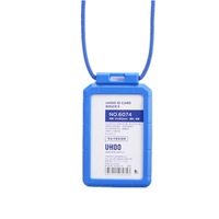 Work Card Holders With Rope Name Badge Holder Crystal Transparent Exhibition ID Card with Lanyard