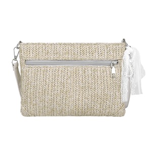 Woven Straw Crossbody Bag Women Envelope Clutch Classic Texture Creative Design Chic Leisure Female Shoulder Messenger Pouch