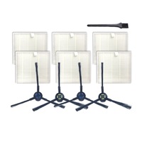 XI284 2 Pair I258 Side Brushes + 6 PCS I206 Filters + G101 Small Black Brush for ILIFE V8S