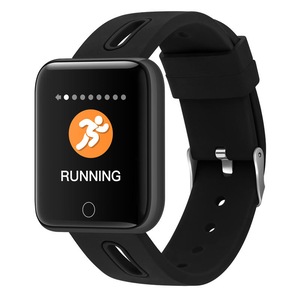 XM-01 1.3'' IPS Color Screen Waterproof Smart Watch Heart Rate Blood Pressure Monitor Pedometer Fitness Exercise Sports Bracelet BLACK COLOR