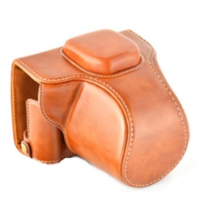 XT100 PU Leather Camera Protective bag for FUJIFILM X-T100 Camera, with Strap(Brown)