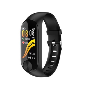 Y10 0.96'' IPS Color Screen IP67 Waterproof Smart Watch Heart Rate Monitor Message Push Sports Fitness Sports Bracelet BLACK COLOR