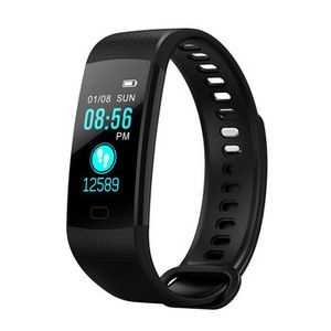 Y5 0.96in Color Screen IP67 Waterproof Smart Watch Heart Rate Blood Oxygen Monitor Step Count Fitness Tracker Sports Bracelet BLACK COLOR