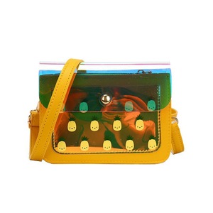 Youth Ladies Simple Versatile Bag Fashion Laser Pu Leather Shoulder Bag Women Pineapple Fruit Small Crossbody Purse