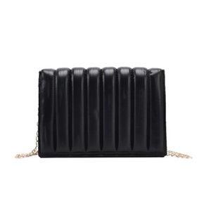 Youth Ladies Simple Versatile Bag Portable Stripe Pattern Shoulder Purse Female Crossbody Chain Bag Travel Handbag