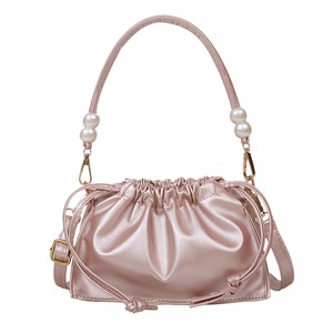 Youth Ladies Simple Versatile Bag Women Handbags Drawstring Pleated Fashion Mini Totes Shoulder Crossbody Bags