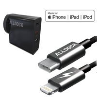 30W iPHONE 8-14/ iPAD Fast Wall Charger & Lightning Cable
