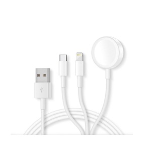 3 in 1 Wireless Charger Lightning Type-C USB for Smart Phone Watch W40
