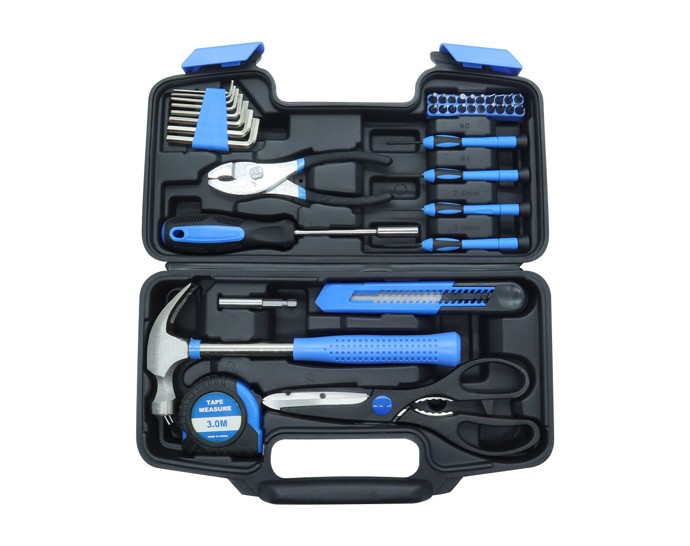 Buy 39 Piece DIY Tool Kit Hammer Screwdriver Pliers Blue - MyDeal Australia