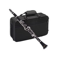 Student Clarinet Black Wood Finish Bb 17 Key with Soft Case MK-104