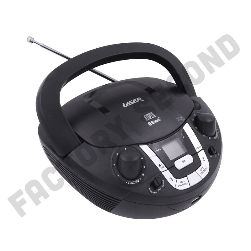 Buy FACTORY SECOND Laser CD Player Bluetooth Boombox with AM & FM Radio