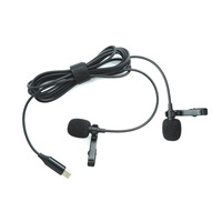 Dual Lapel Microphone Type-C Clip On Interview Podcast Lavalier TM-MB20D